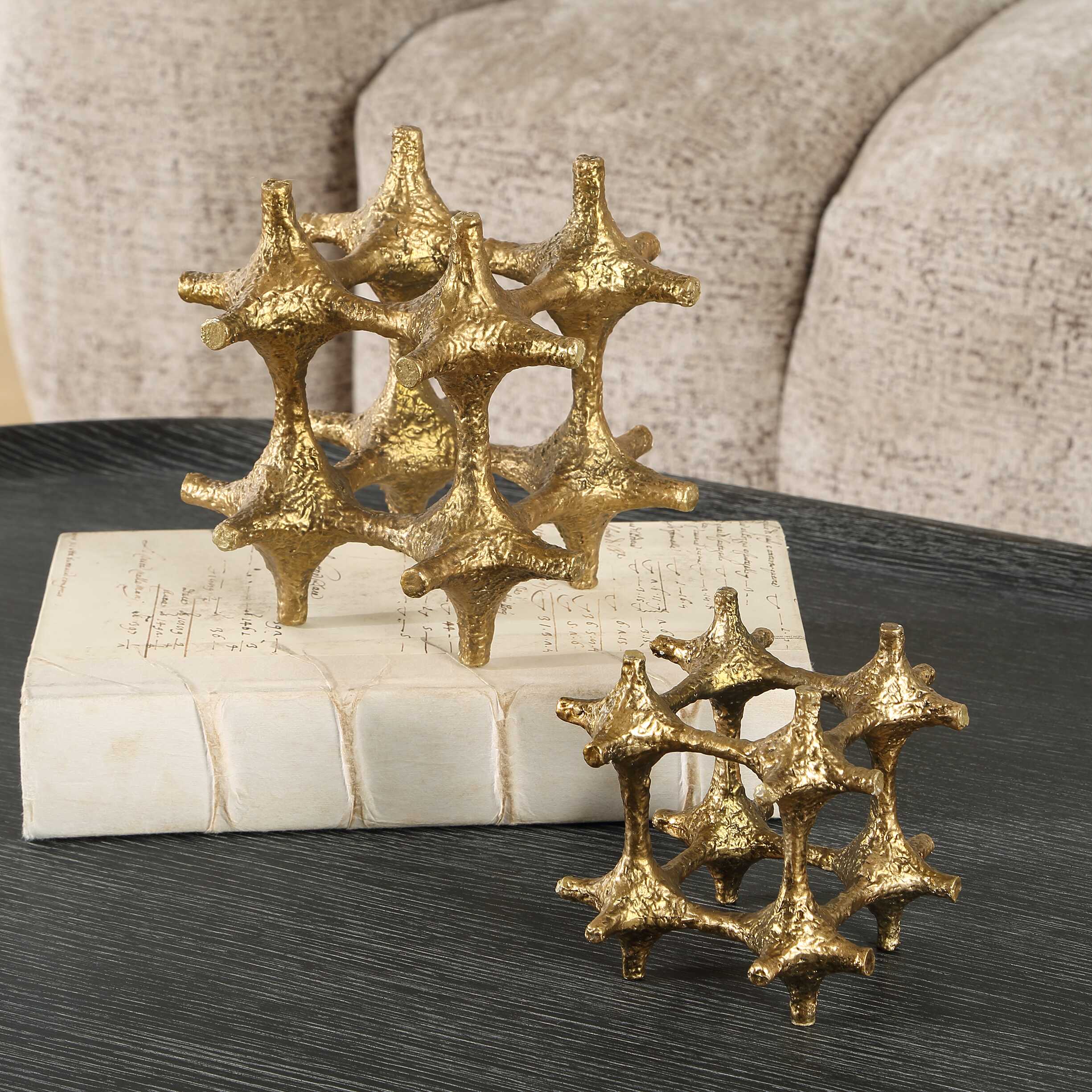Uttermost Uttermost Gilded Connection Modern Sculptures Set/2