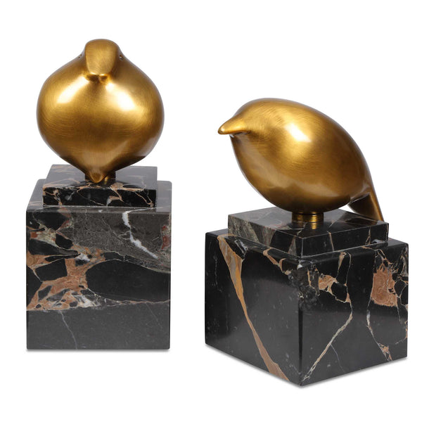 Uttermost Uttermost Golden Finch Bird Figurines Set/2