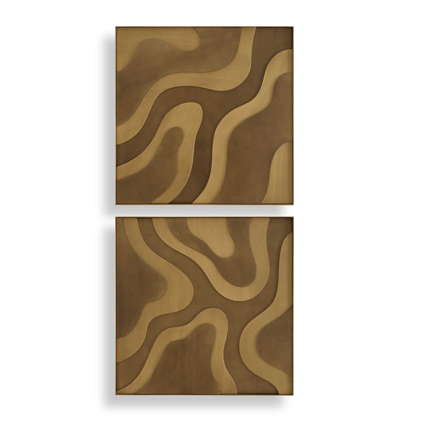 Uttermost Uttermost Golden Terrain Wooden Wall Decor Set/2
