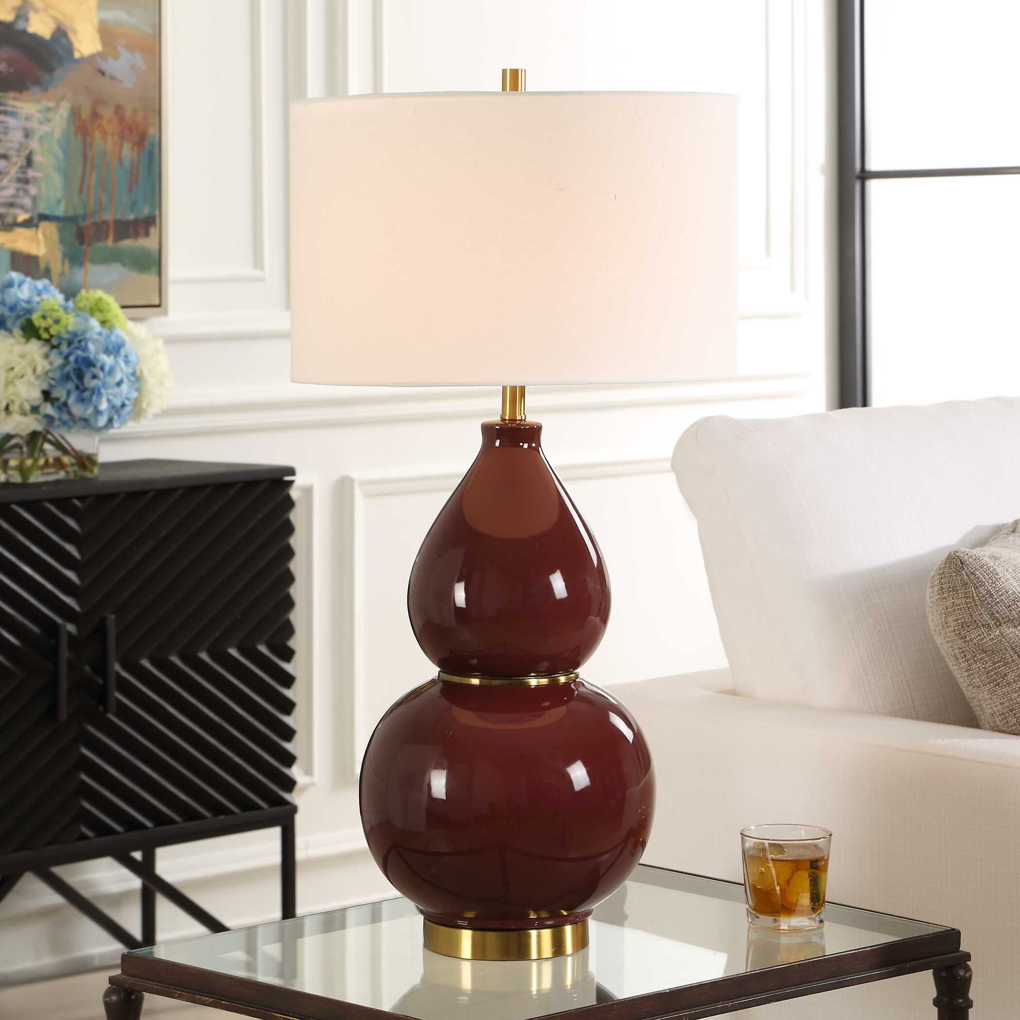 Uttermost Uttermost Gourd Burgundy Table Lamp