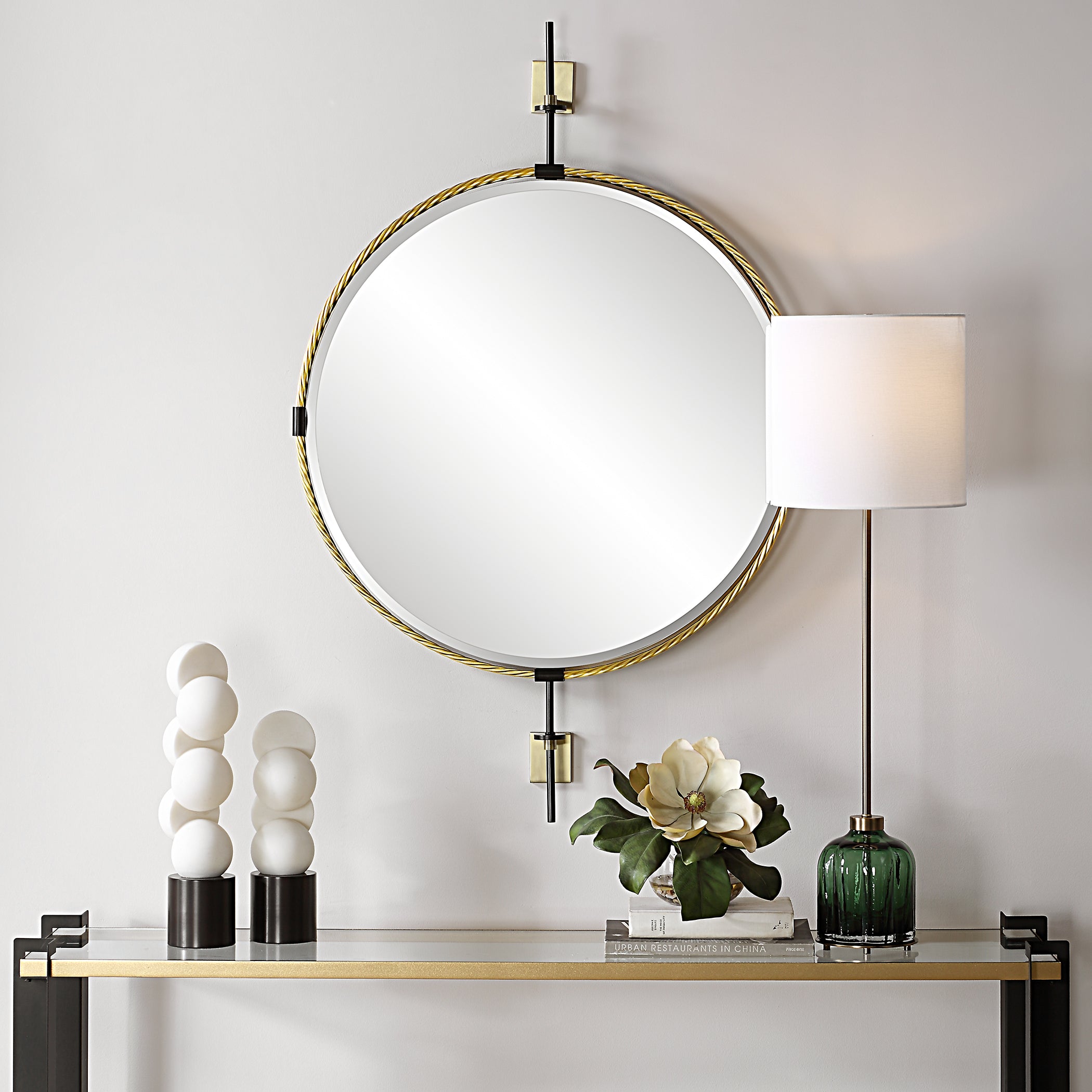 Uttermost Home Decor Uttermost Guardrail Round Mirror