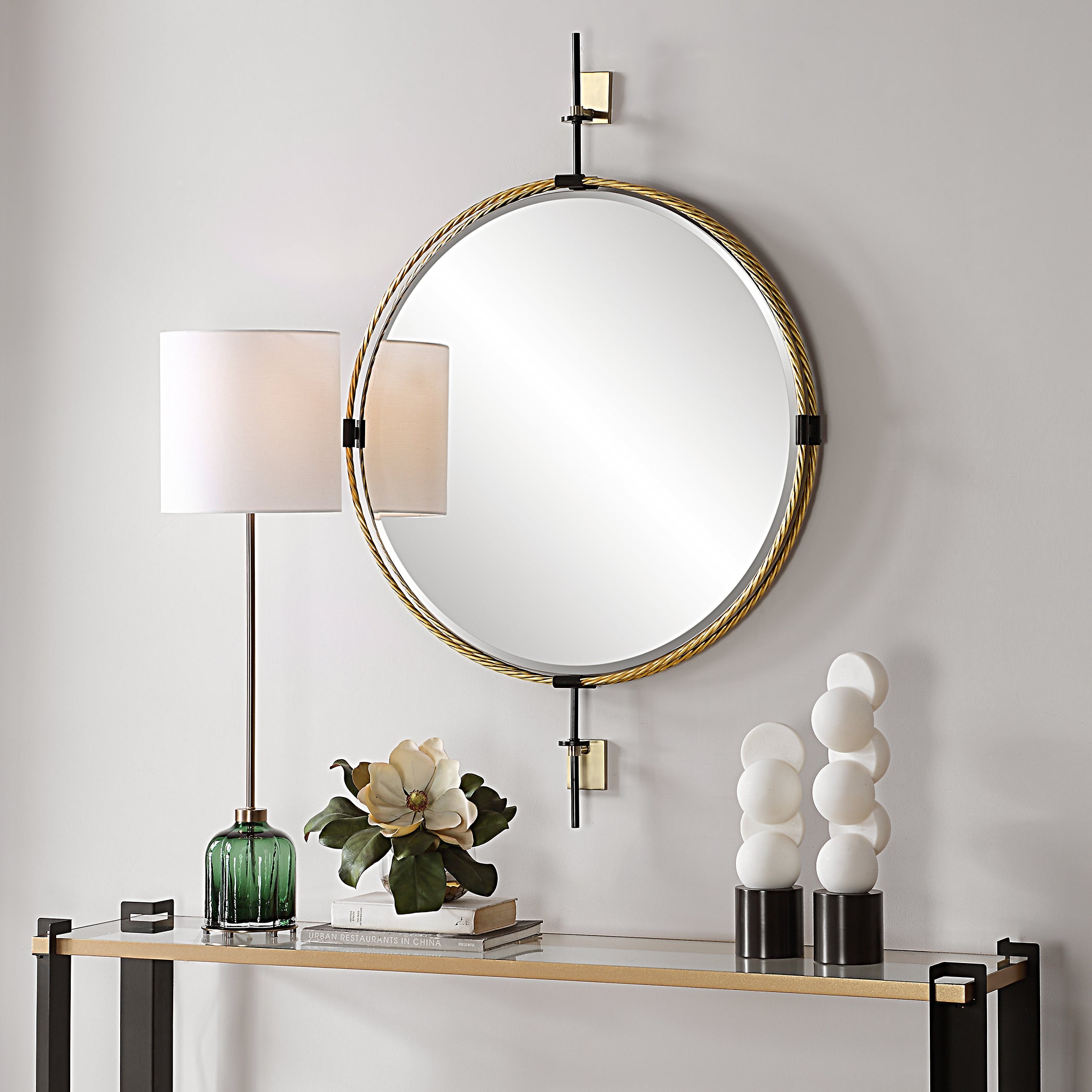 Uttermost Home Decor Uttermost Guardrail Round Mirror