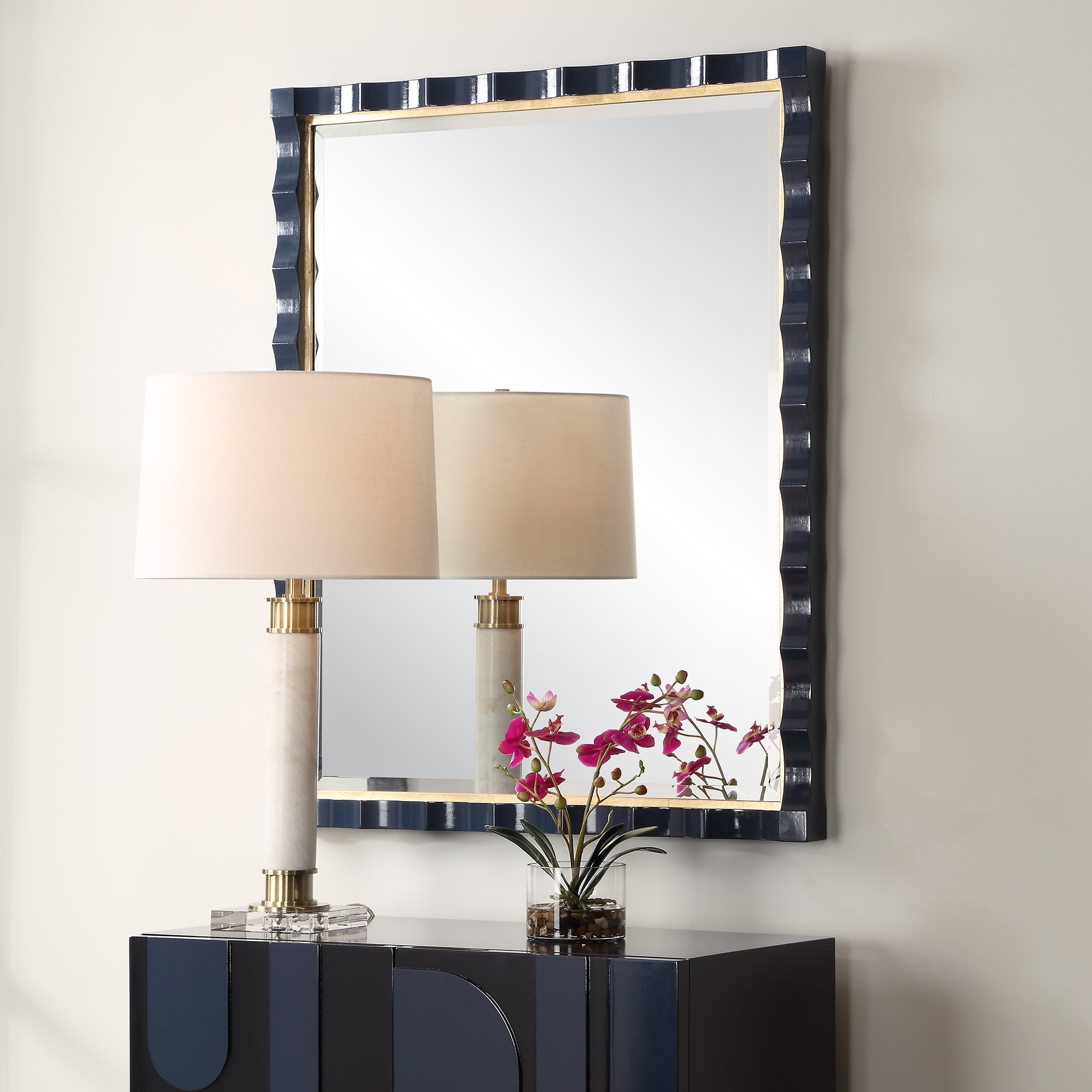 Uttermost Home Decor Uttermost Gulf Navy Blue Mirror