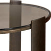 Uttermost Furniture Uttermost Hanson Bronze & Dark Glass Side Table