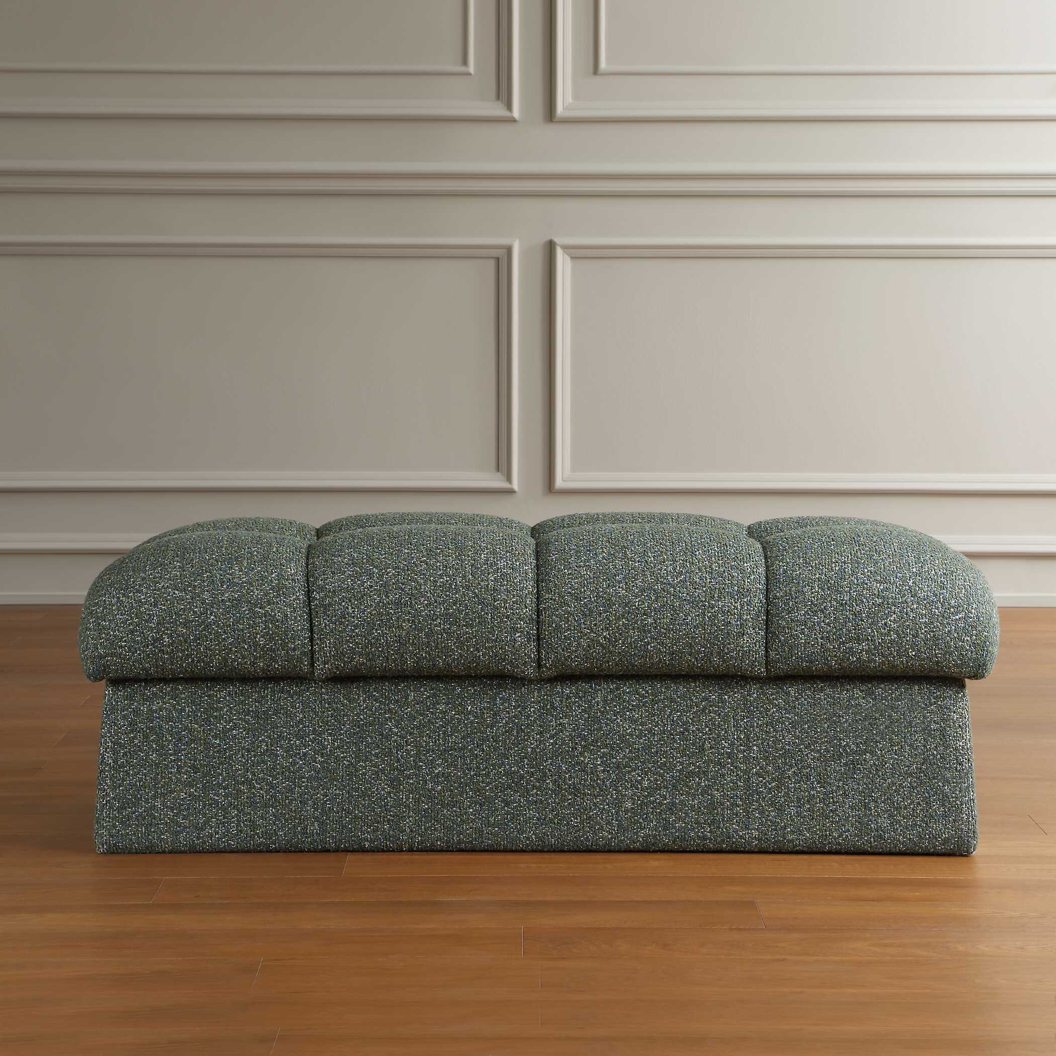Uttermost Furniture Uttermost Harlem Moss Green/ Lake Blue Bench