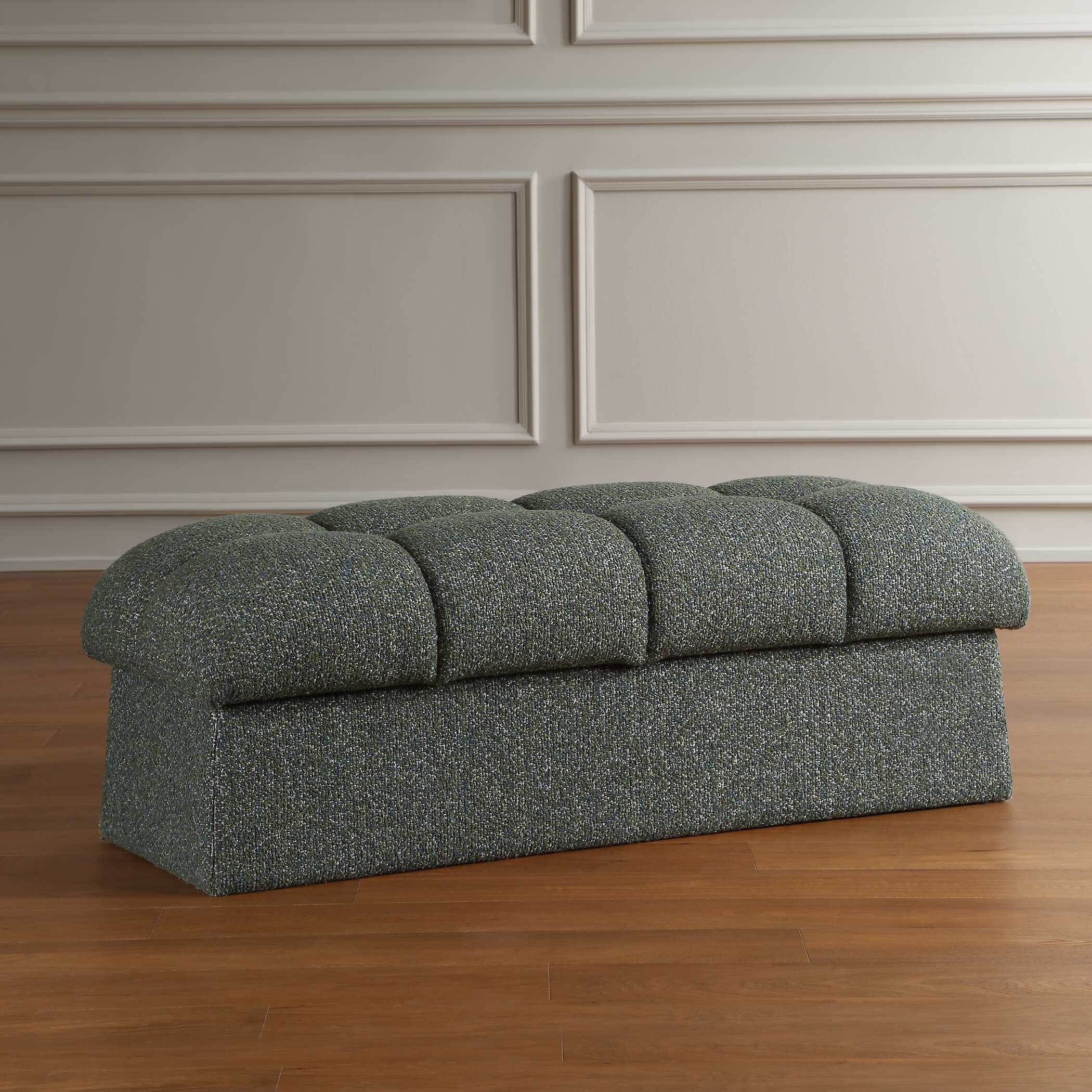 Uttermost Furniture Uttermost Harlem Moss Green/ Lake Blue Bench