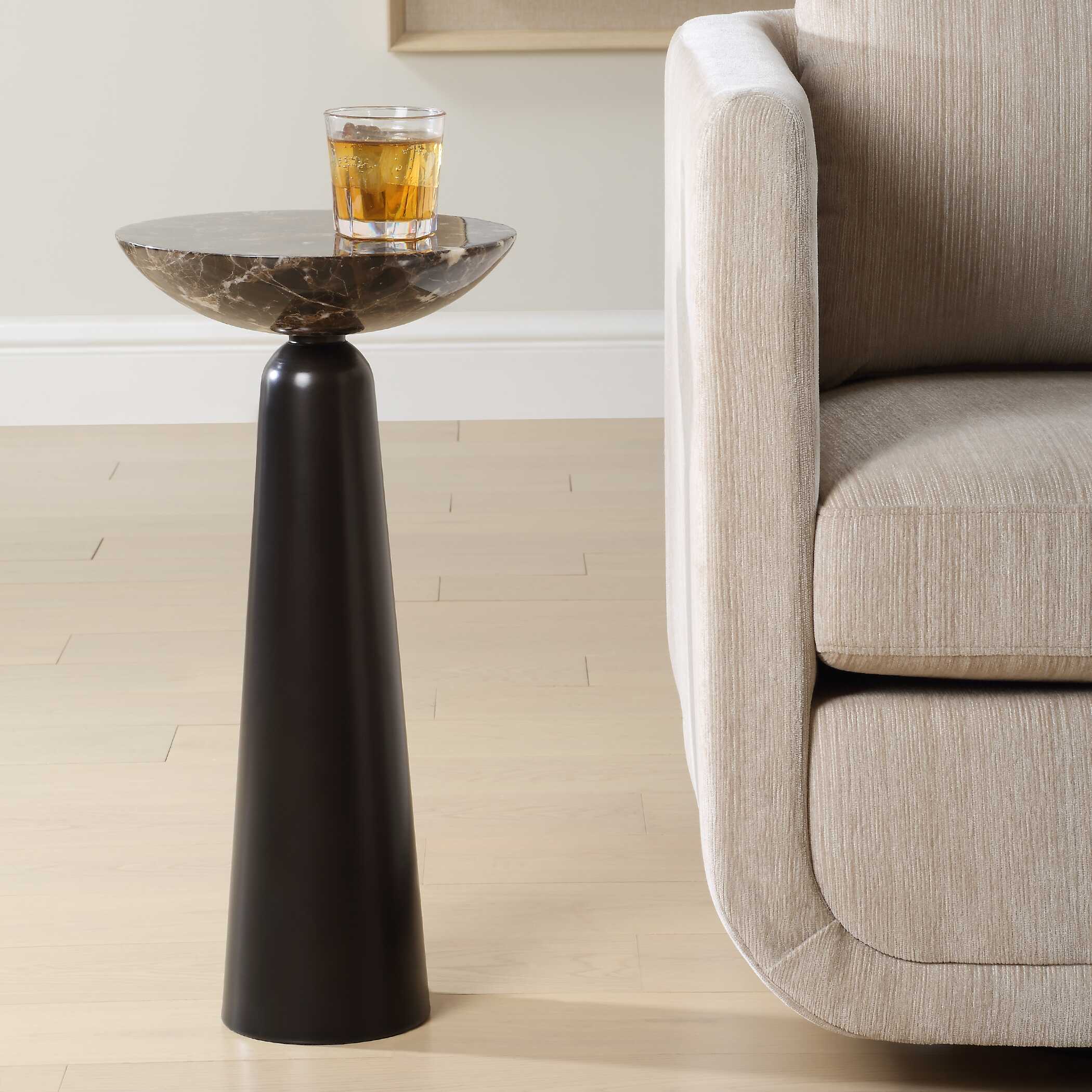 Uttermost Uttermost Hastings Brown Marble Accent Table