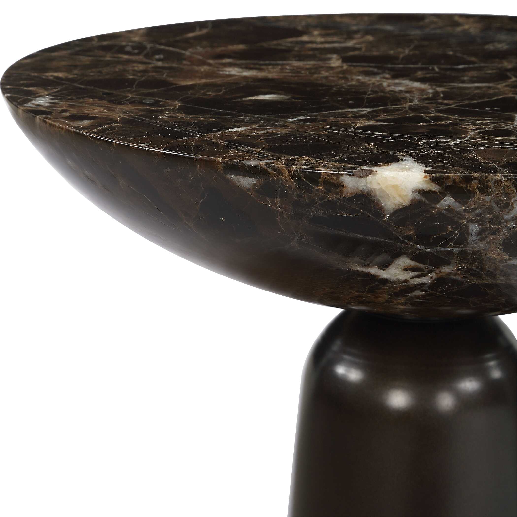 Uttermost Uttermost Hastings Brown Marble Accent Table
