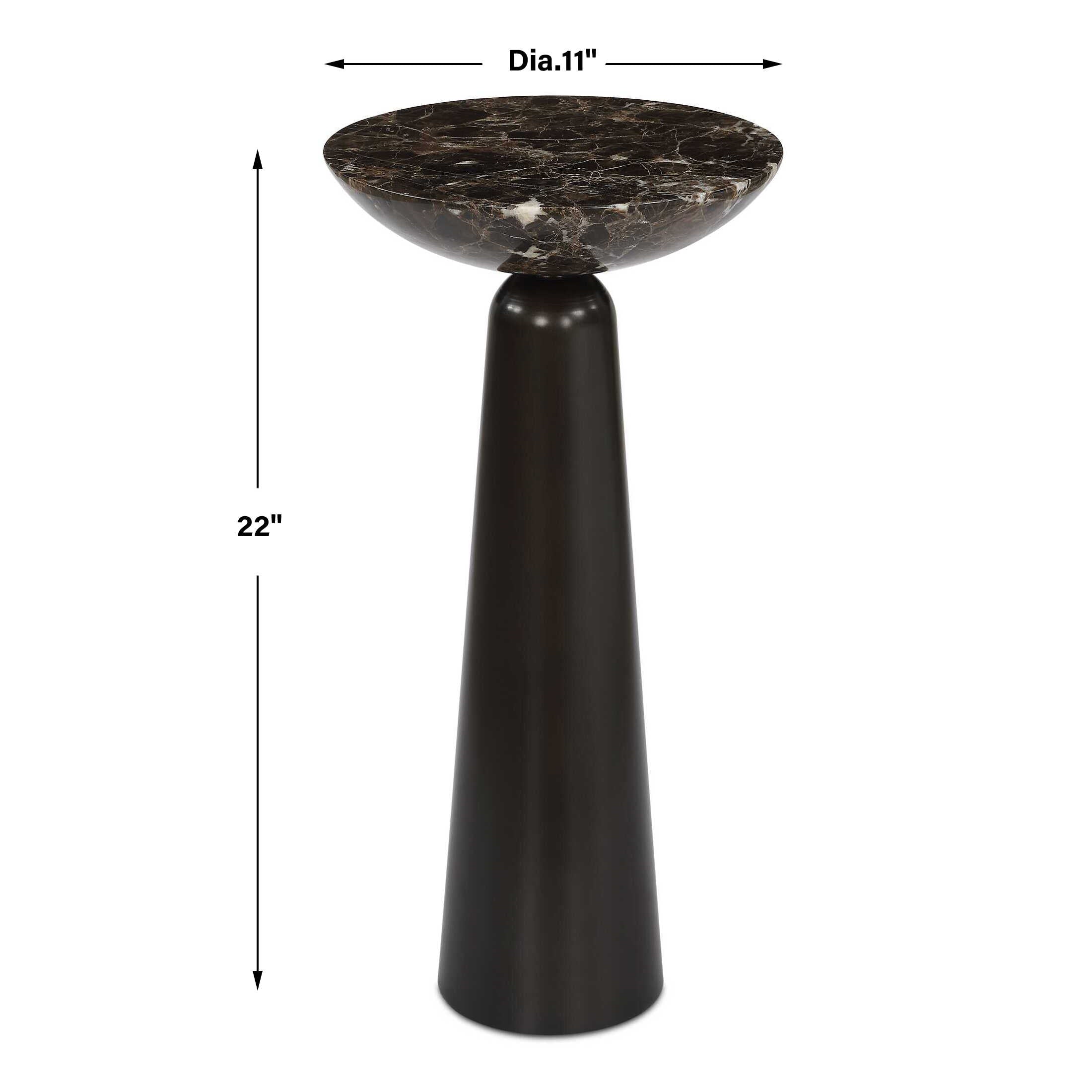 Uttermost Uttermost Hastings Brown Marble Accent Table