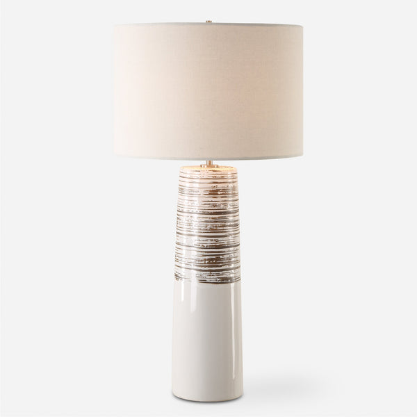 Uttermost Lighting Uttermost Haven White Glaze Table Lamp