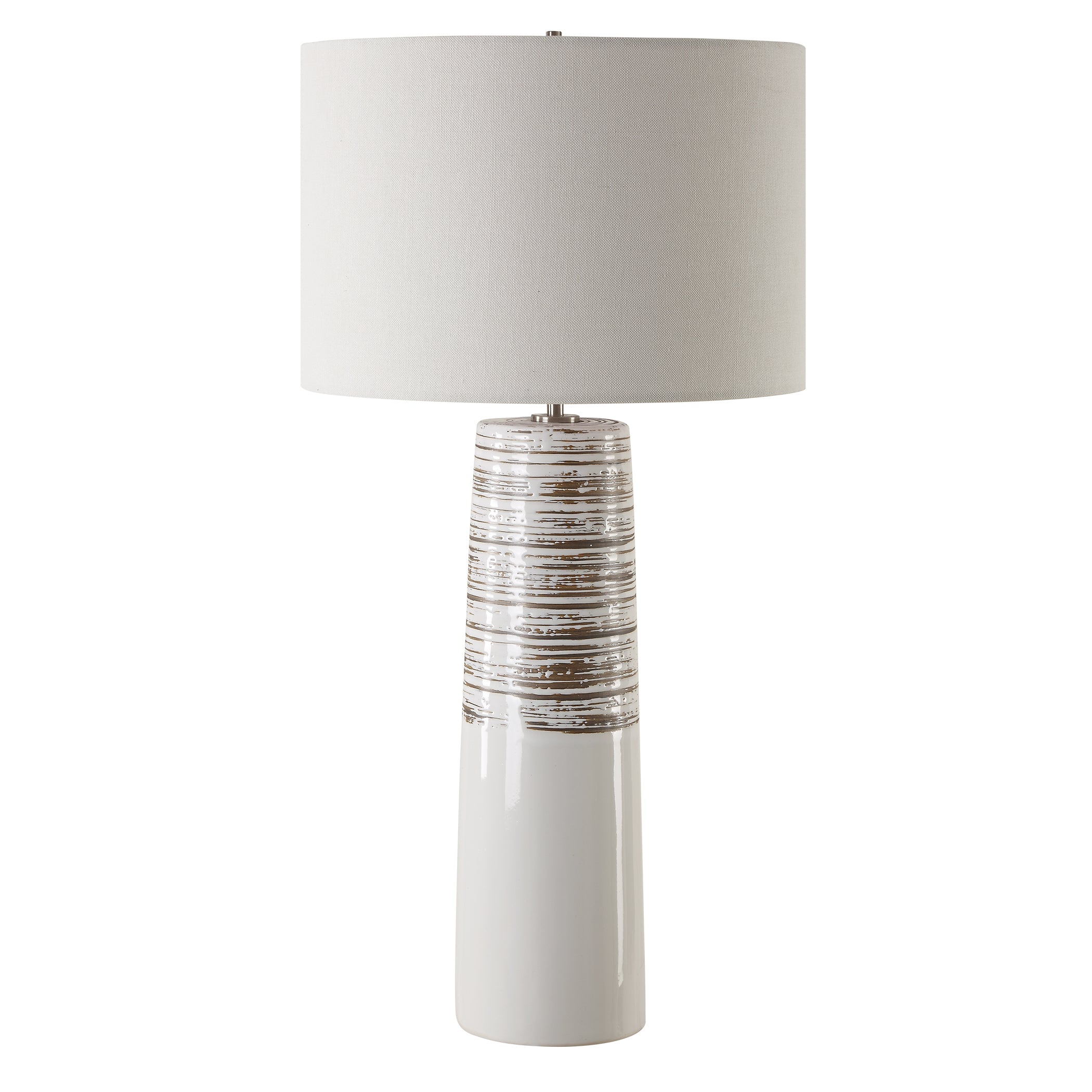 Uttermost Lighting Uttermost Haven White Glaze Table Lamp