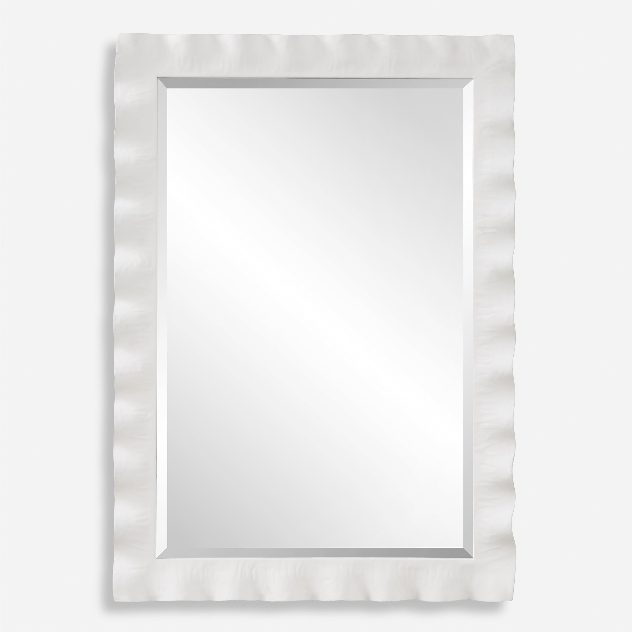 Uttermost Home Decor Uttermost Haya White Scalloped Mirror