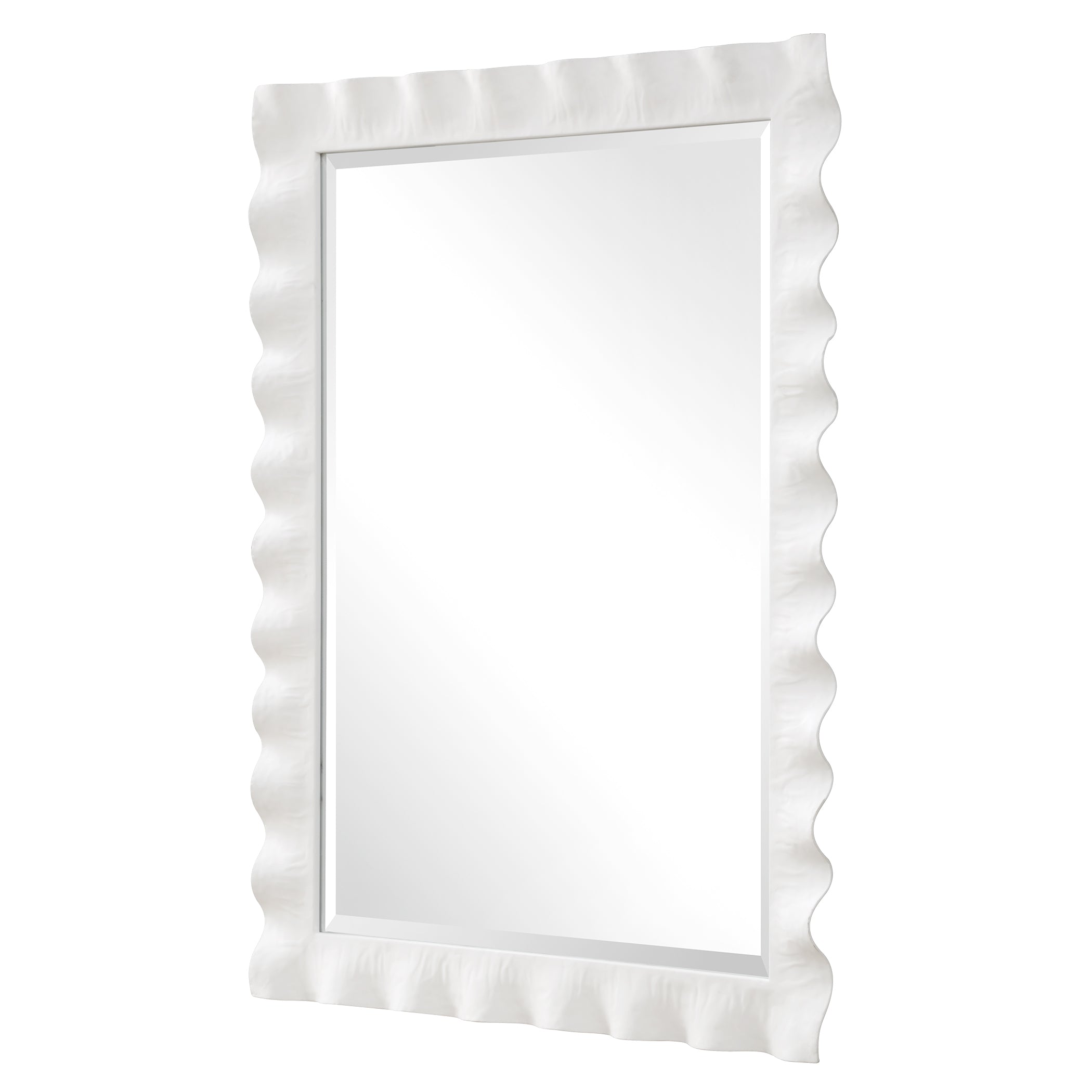 Uttermost Home Decor Uttermost Haya White Scalloped Mirror