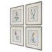 Uttermost Home Uttermost Heirloom Blooms Study Framed Prints Set/4