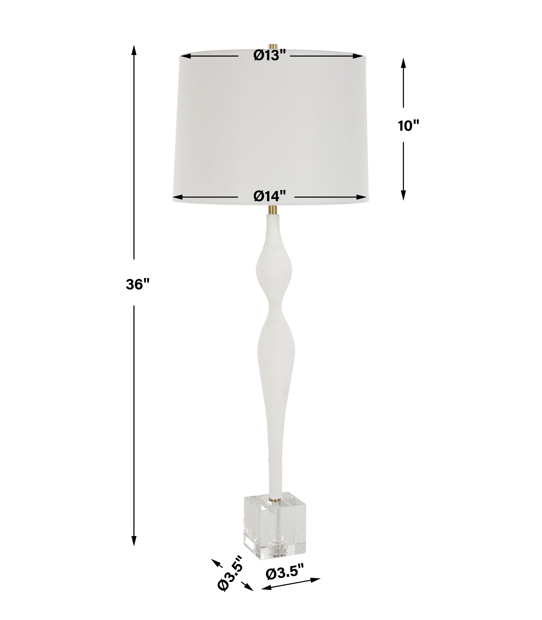 Uttermost Lighting Uttermost Helena Slender White Table Lamp