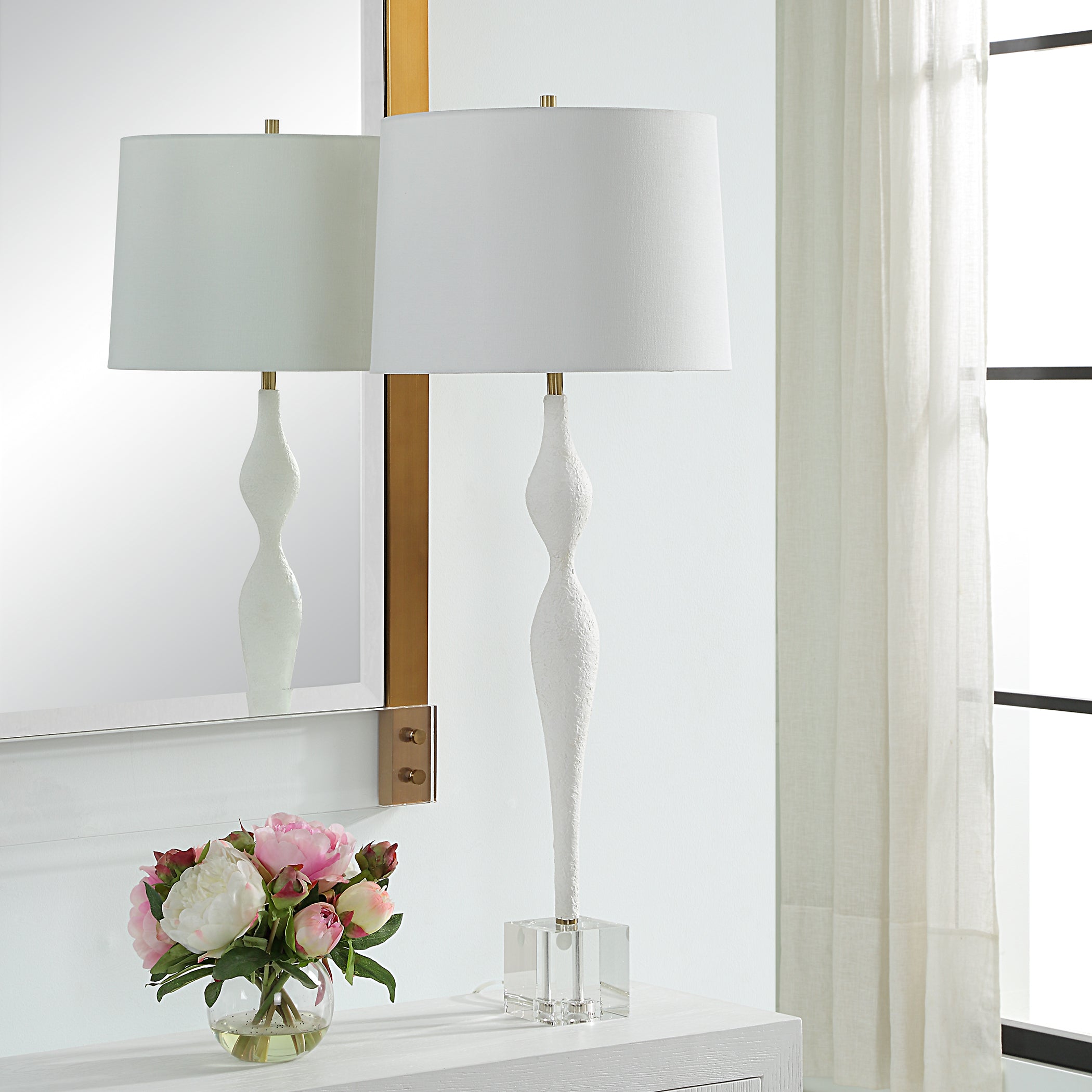 Uttermost Lighting Uttermost Helena Slender White Table Lamp