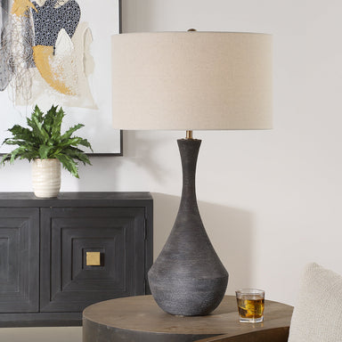 Uttermost Lighting Uttermost Helston Dark Charcoal Table Lamp