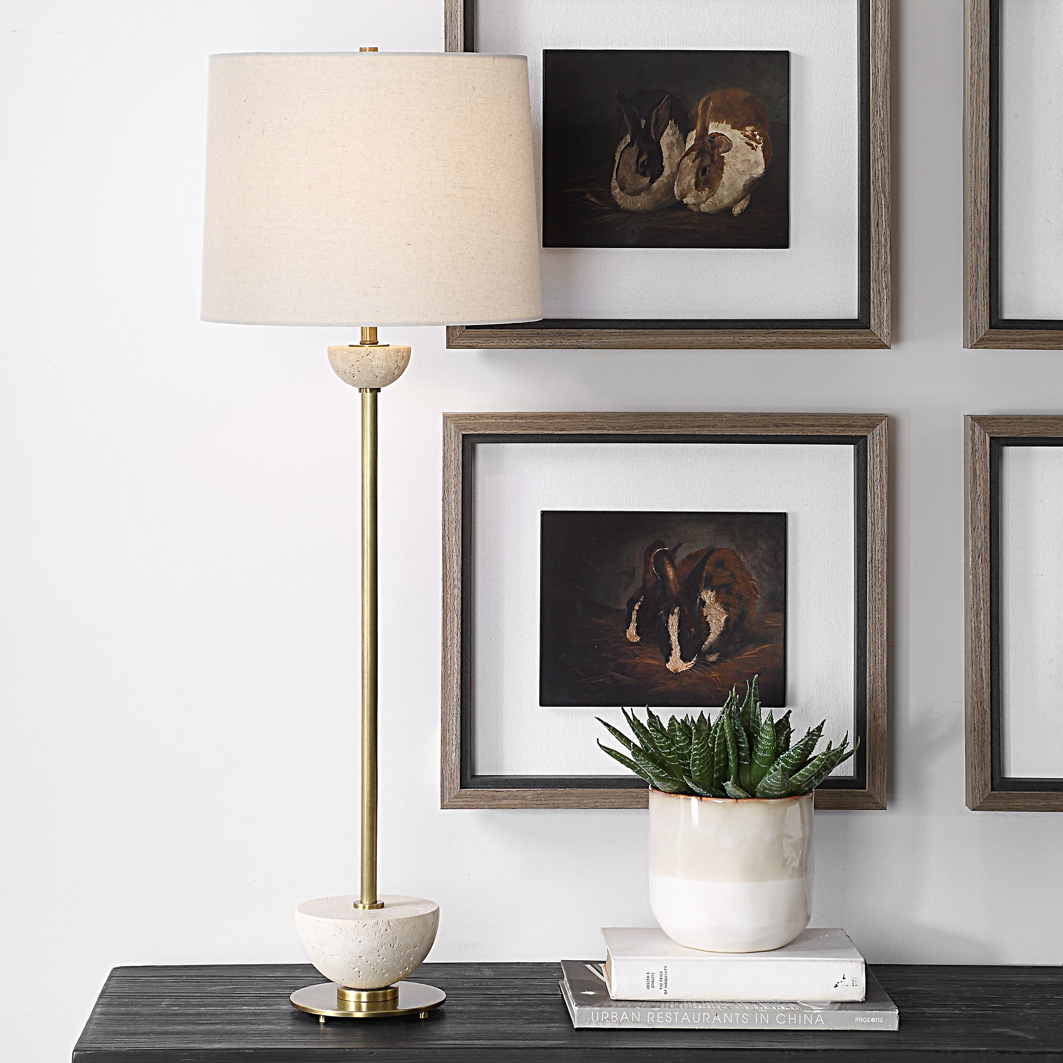 Uttermost Lighting Uttermost Hemisphere Brass Buffet Lamp