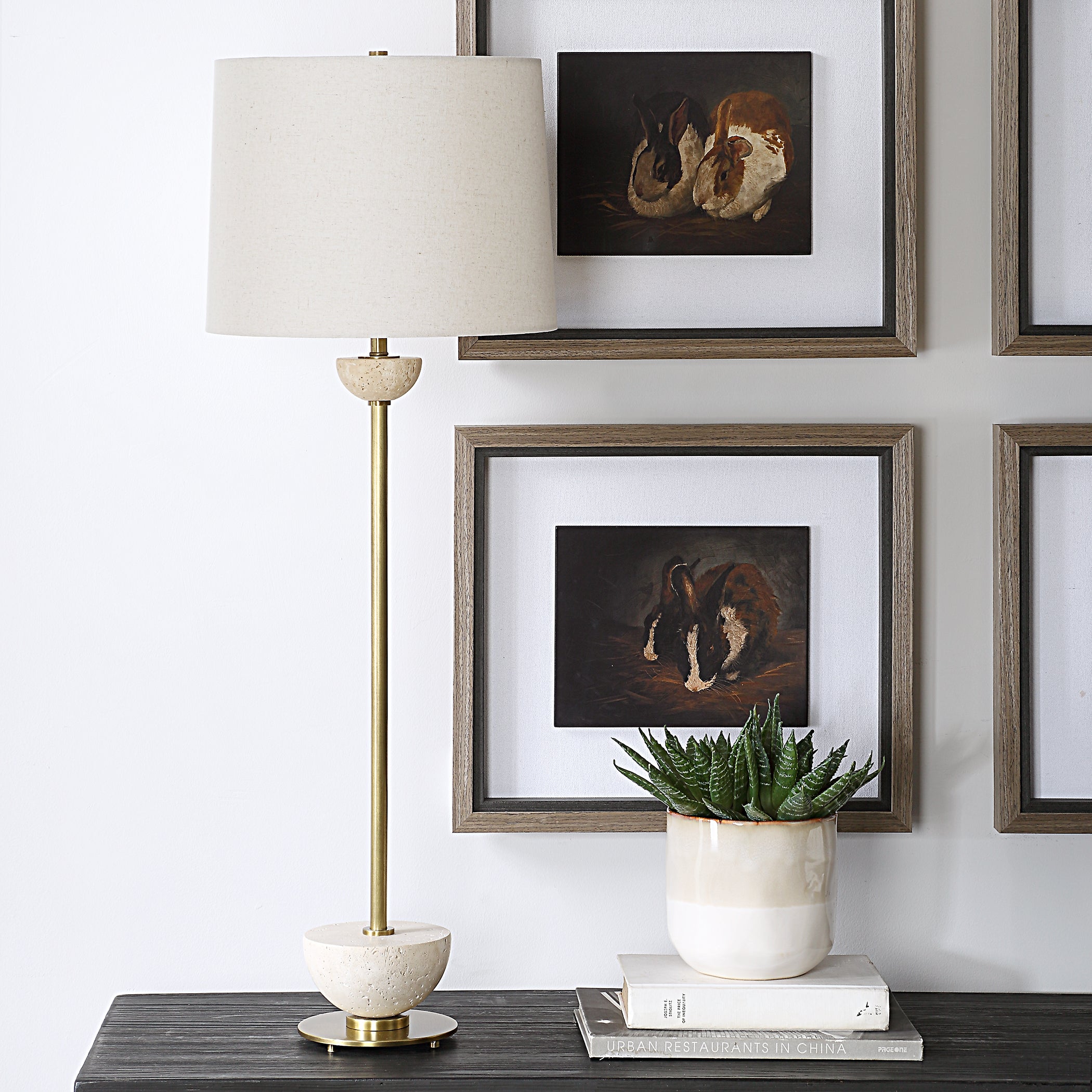 Uttermost Lighting Uttermost Hemisphere Brass Buffet Lamp