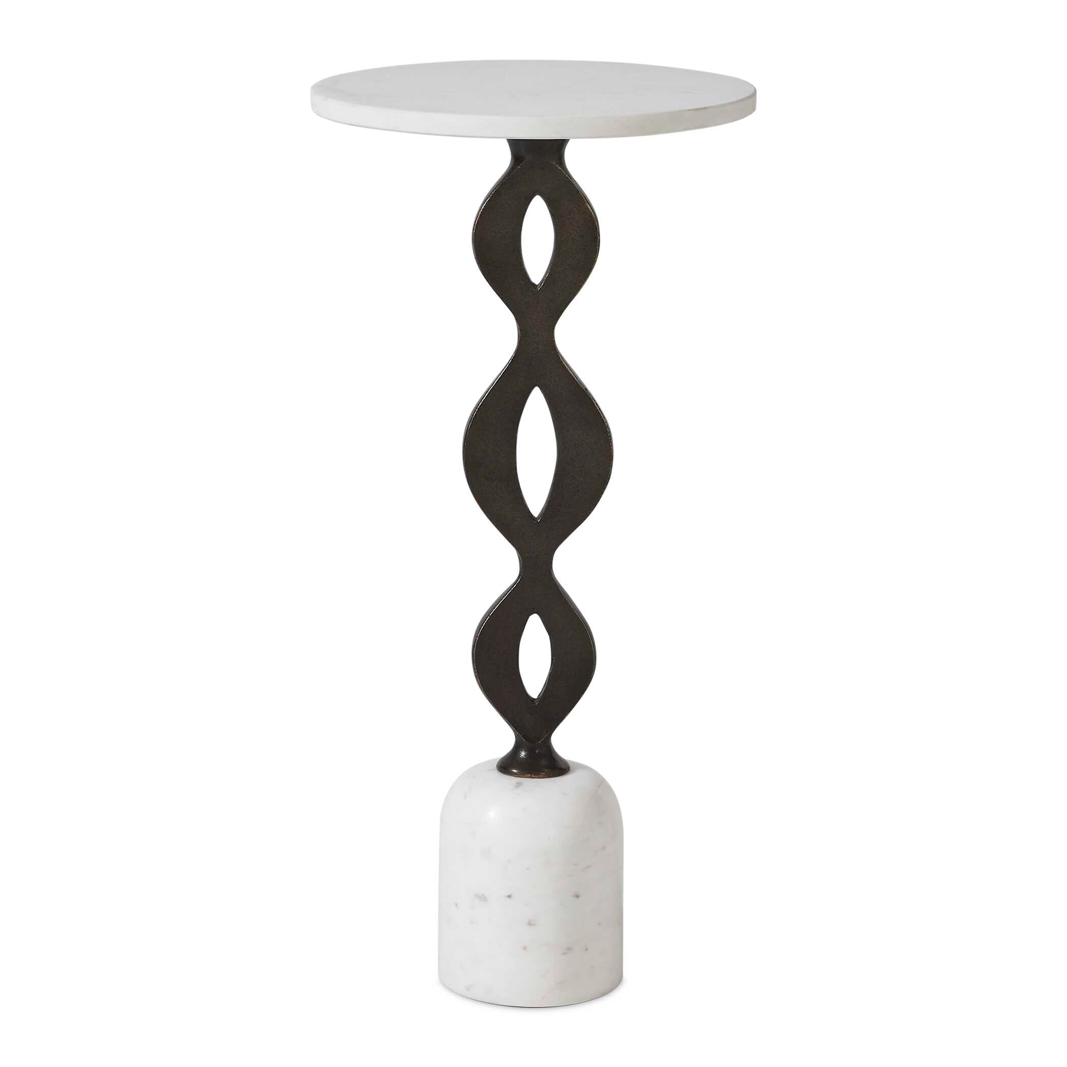 Uttermost Furniture Uttermost Ila Round White Drink Table