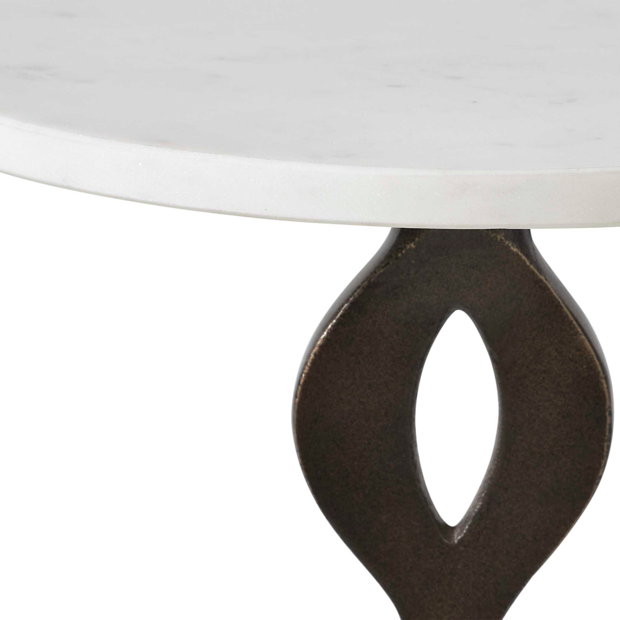 Uttermost Furniture Uttermost Ila Round White Drink Table