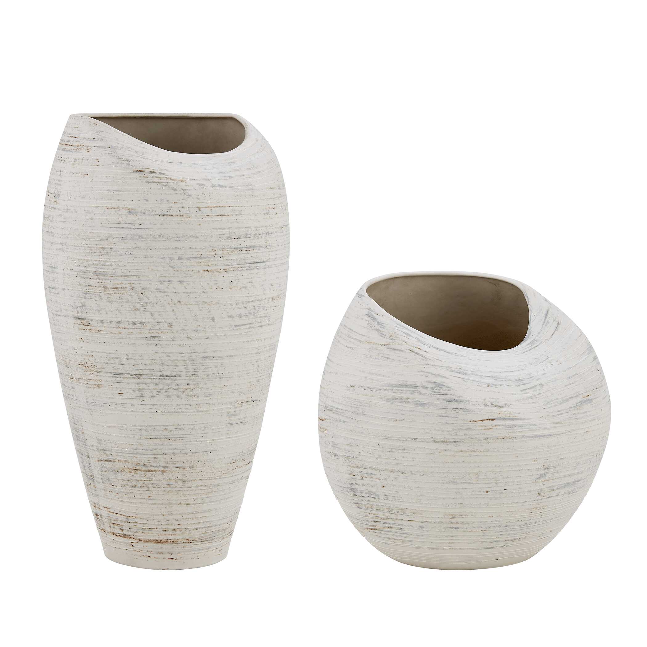 Uttermost Uttermost Inara Indoor-Outdoor White Vases Set/2