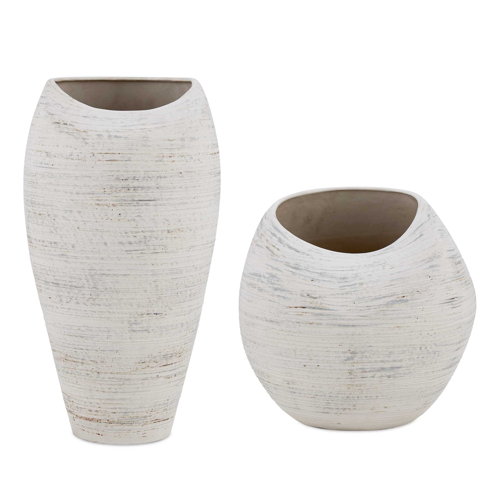 Uttermost Uttermost Inara Indoor-Outdoor White Vases Set/2