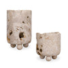 Uttermost Home Decor Uttermost Indoor-Outdoor Quarried Stone Candleholders, S/2