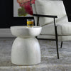 Uttermost Home Uttermost Inhale Cast White Accent Table