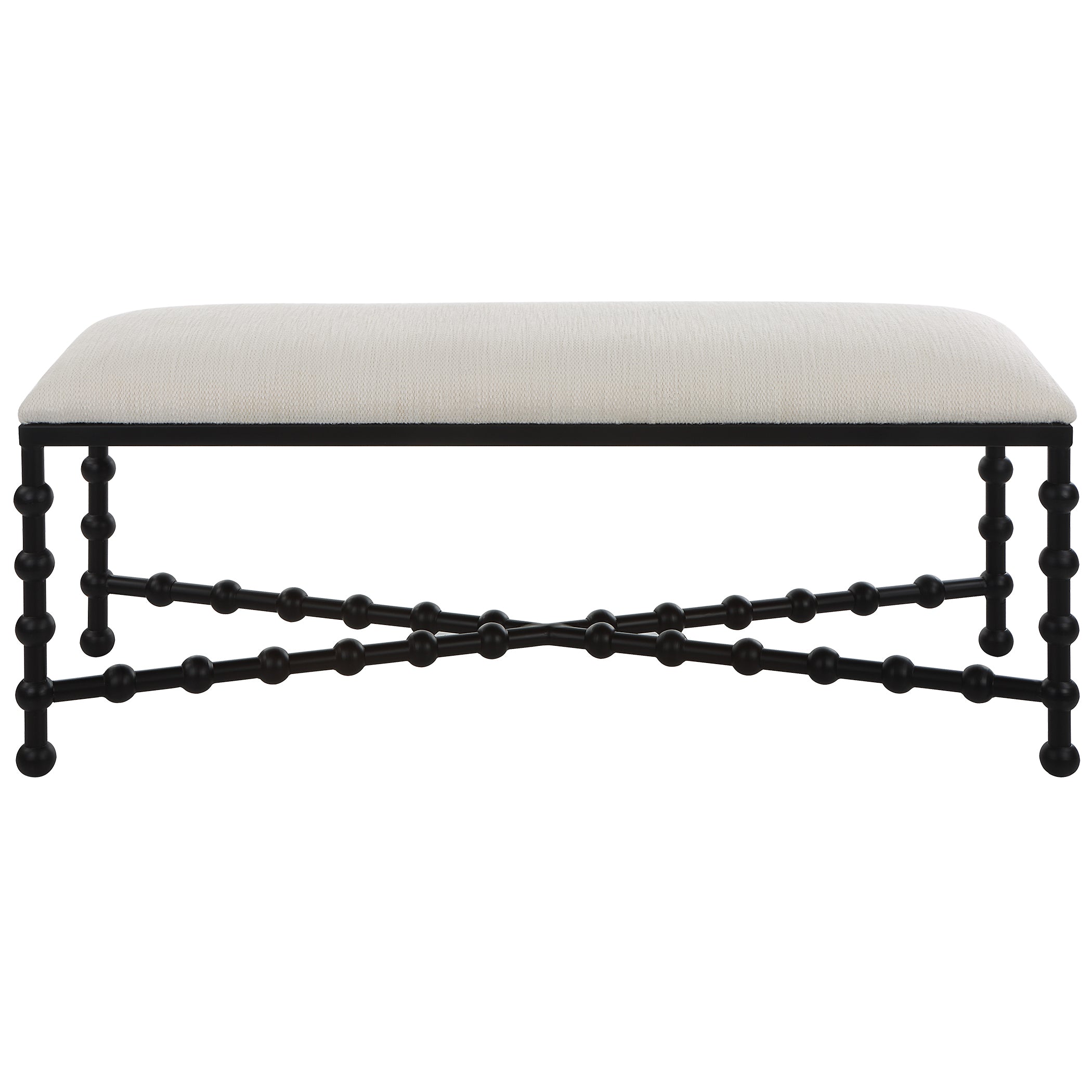 Uttermost Home Motor Freight - Rate to be Quoted Uttermost Iron Drops Cushioned Bench