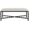 Uttermost Home Motor Freight - Rate to be Quoted Uttermost Iron Drops Cushioned Bench