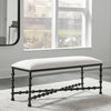 Uttermost Home Motor Freight - Rate to be Quoted Uttermost Iron Drops Cushioned Bench