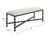 Uttermost Home Motor Freight - Rate to be Quoted Uttermost Iron Drops Cushioned Bench