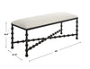 Uttermost Home Motor Freight - Rate to be Quoted Uttermost Iron Drops Cushioned Bench