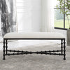 Uttermost Home Motor Freight - Rate to be Quoted Uttermost Iron Drops Cushioned Bench