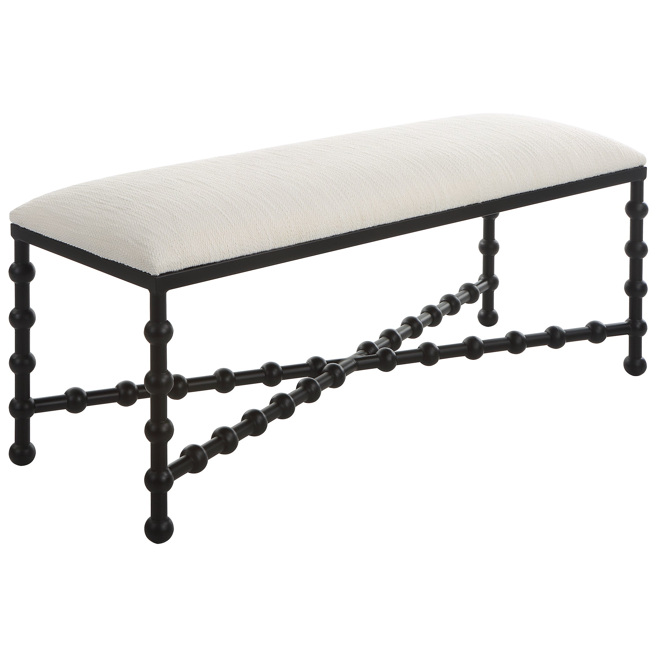 Uttermost Home Motor Freight - Rate to be Quoted Uttermost Iron Drops Cushioned Bench