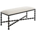 Uttermost Home Motor Freight - Rate to be Quoted Uttermost Iron Drops Cushioned Bench