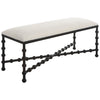 Uttermost Home Motor Freight - Rate to be Quoted Uttermost Iron Drops Cushioned Bench