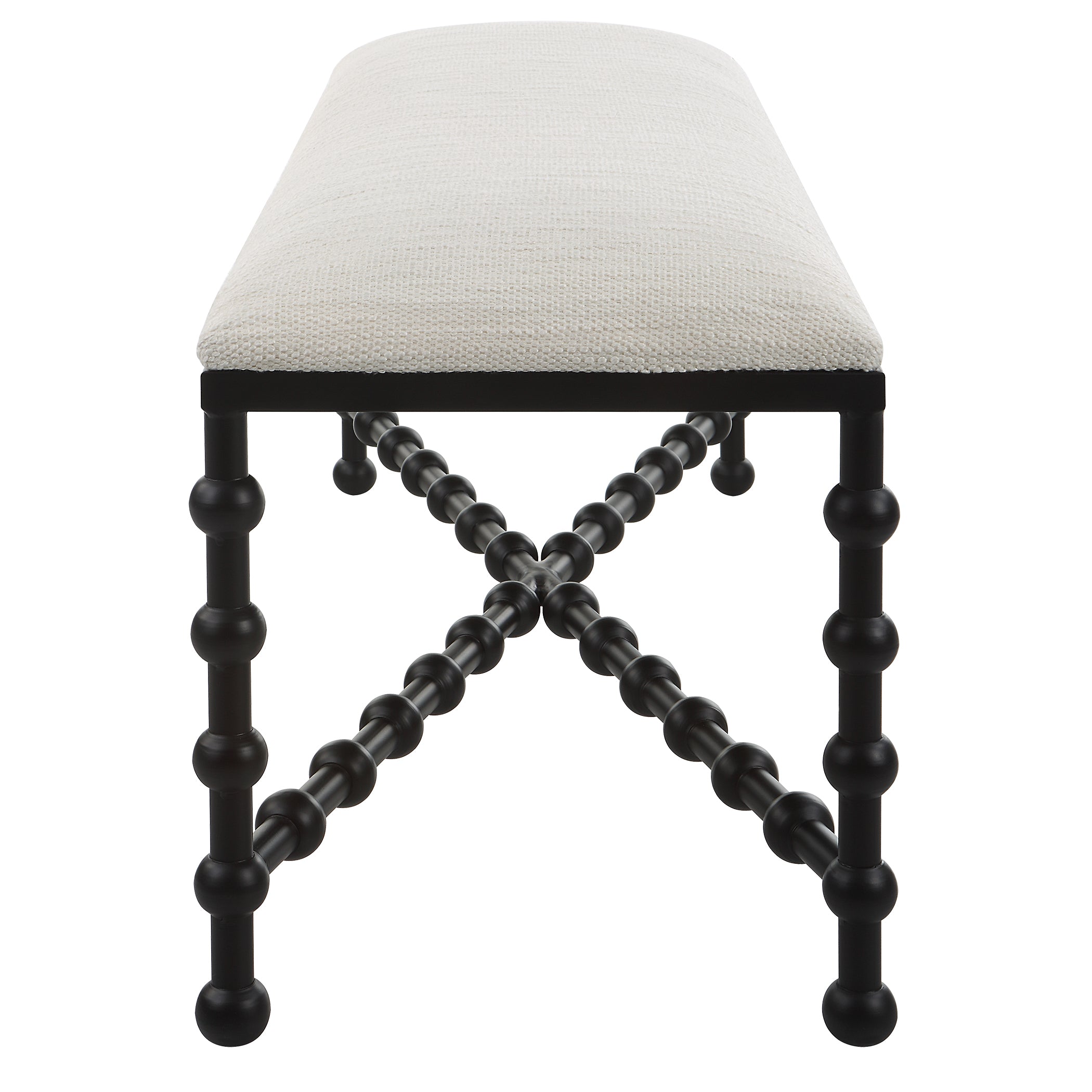 Uttermost Home Motor Freight - Rate to be Quoted Uttermost Iron Drops Cushioned Bench