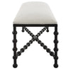 Uttermost Home Motor Freight - Rate to be Quoted Uttermost Iron Drops Cushioned Bench