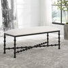 Uttermost Home Motor Freight - Rate to be Quoted Uttermost Iron Drops Cushioned Bench