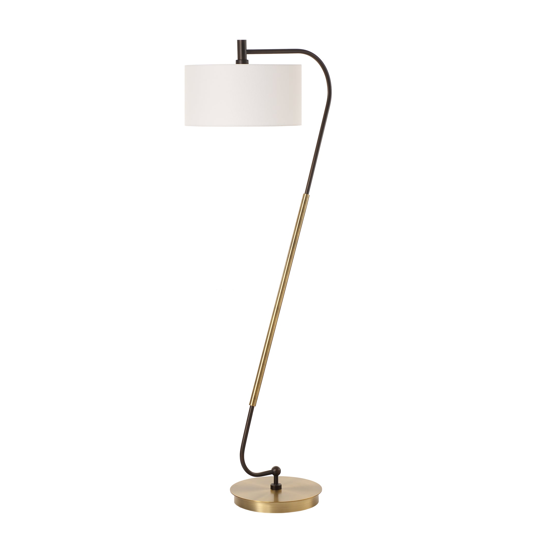 Uttermost Lighting Uttermost Irwin Curved Brass Floor Lamp