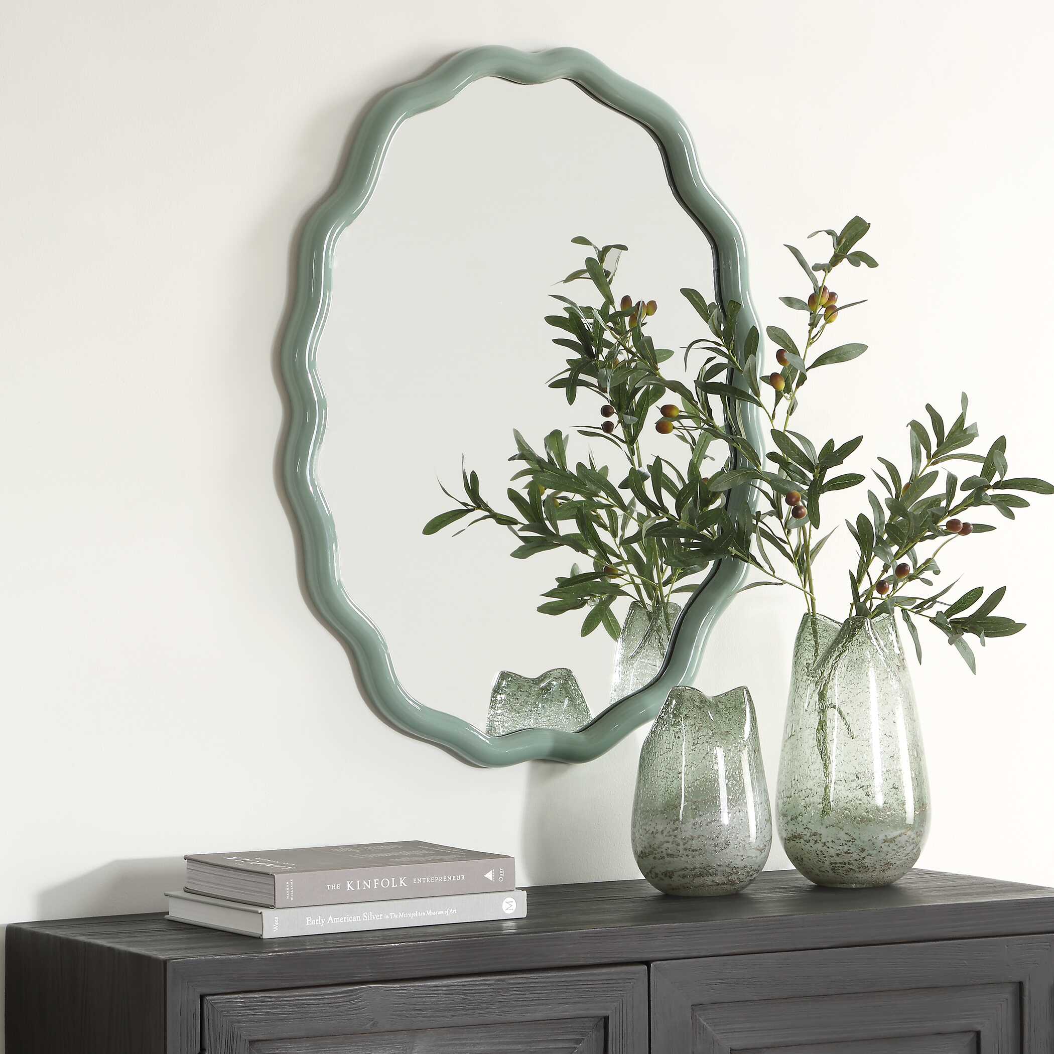 Uttermost Uttermost Isly Robin's Egg Blue Oval Mirror