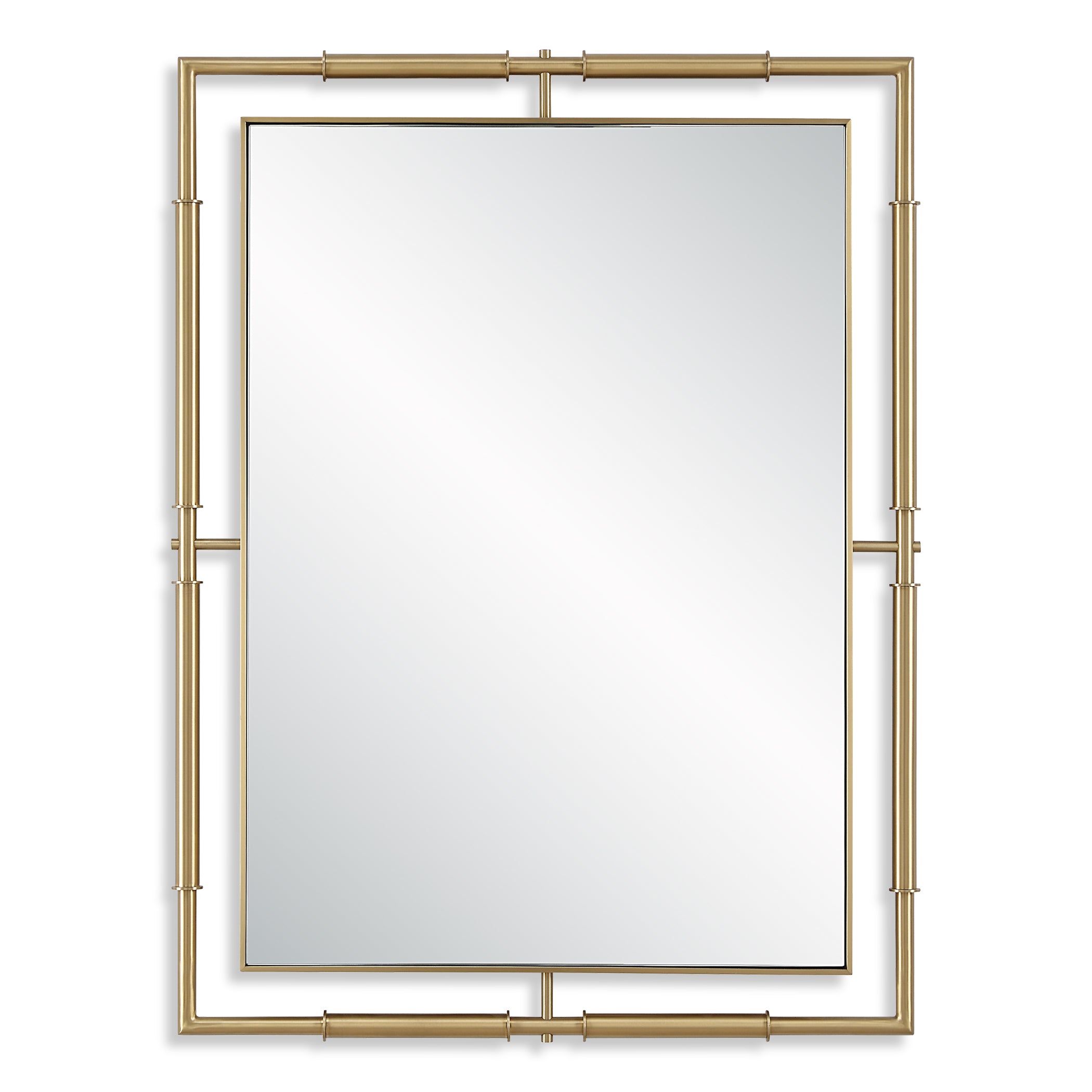 Uttermost Home Decor Uttermost It's All Connected Rectangle Brass Mirror