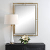 Uttermost Home Decor Uttermost It's All Connected Rectangle Brass Mirror