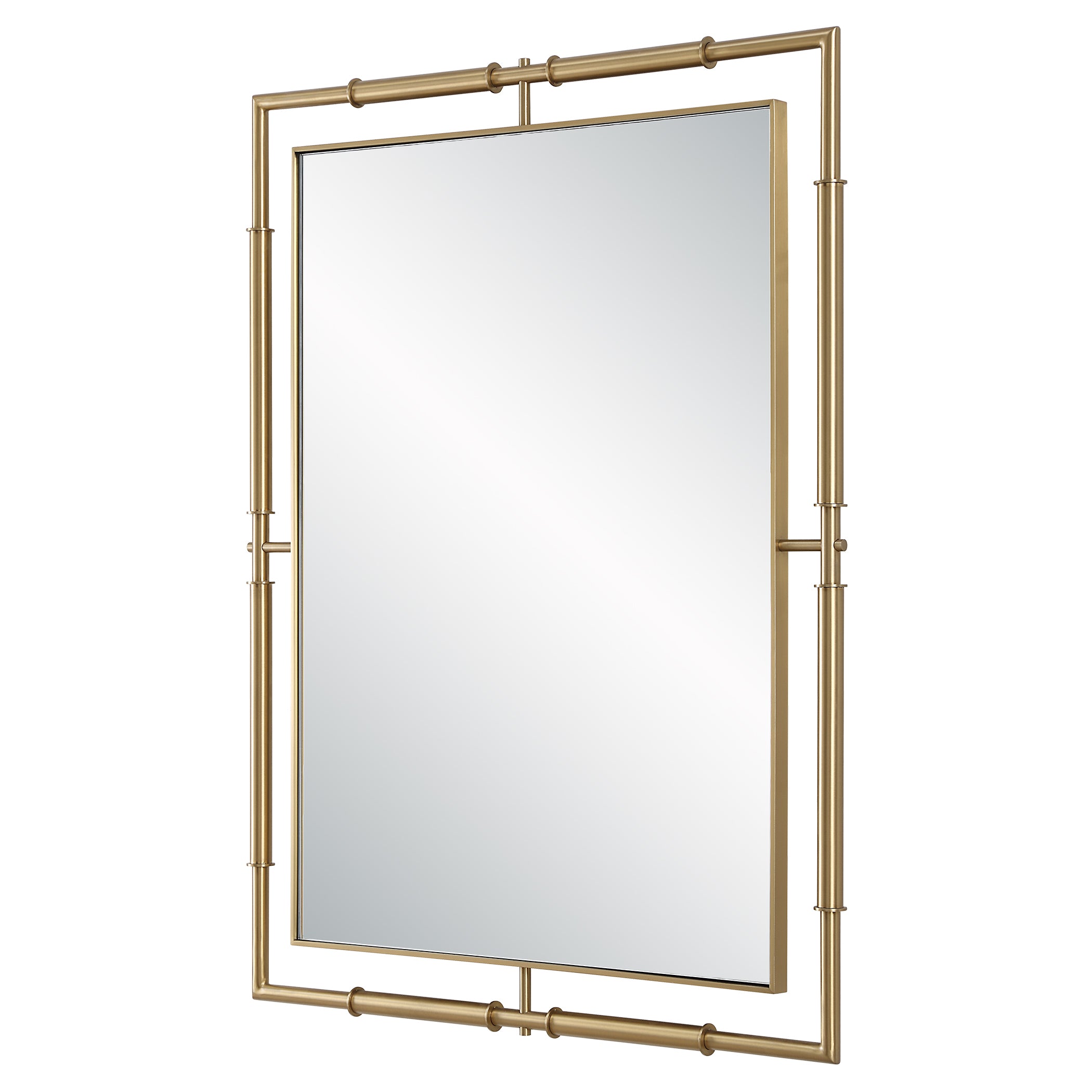 Uttermost Home Decor Uttermost It's All Connected Rectangle Brass Mirror