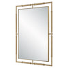 Uttermost Home Decor Uttermost It's All Connected Rectangle Brass Mirror