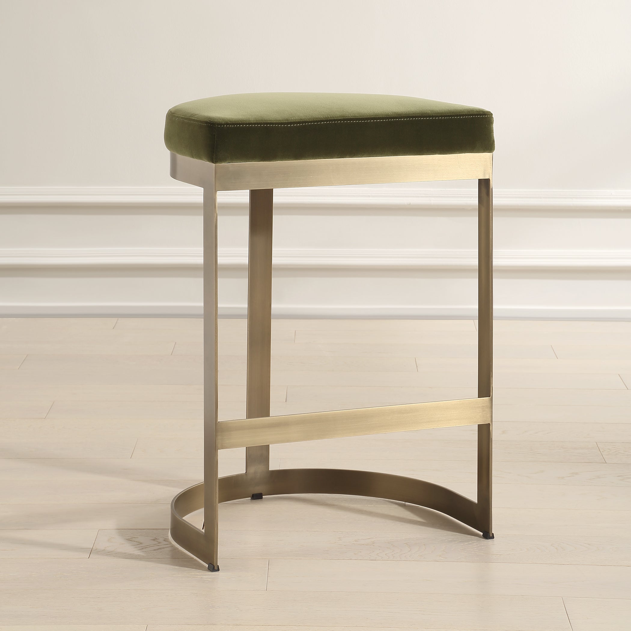 Uttermost Home Decor Uttermost Ivanna Brass Moss Counter Stool