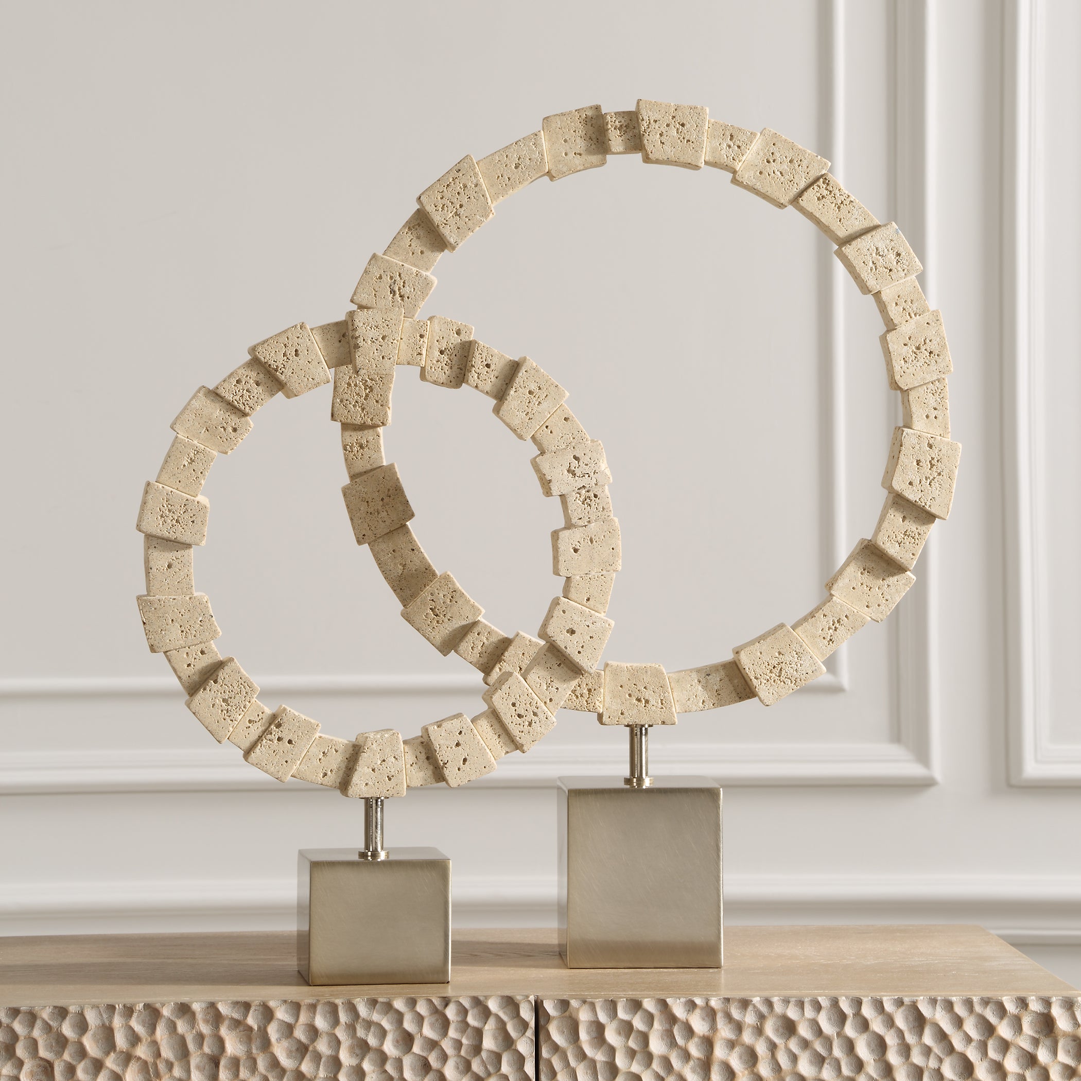 Uttermost Home Decor Uttermost Ivory Fusion Stone Rings, S/2