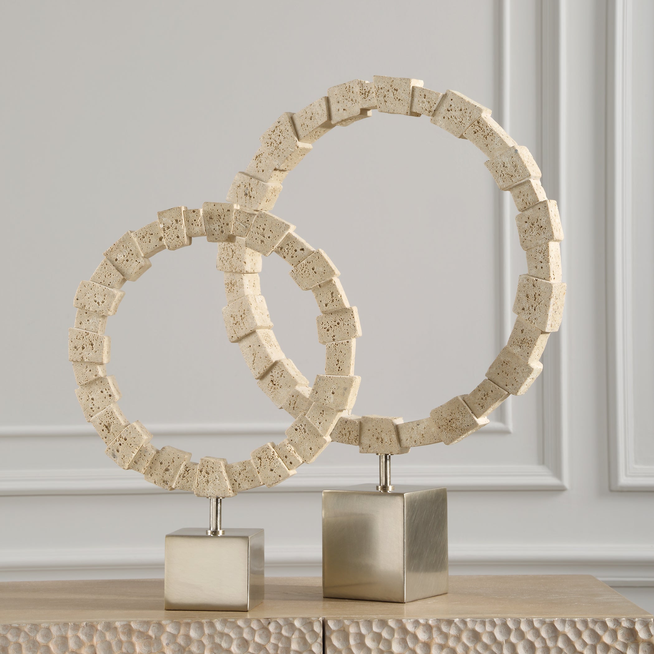 Uttermost Home Decor Uttermost Ivory Fusion Stone Rings, S/2